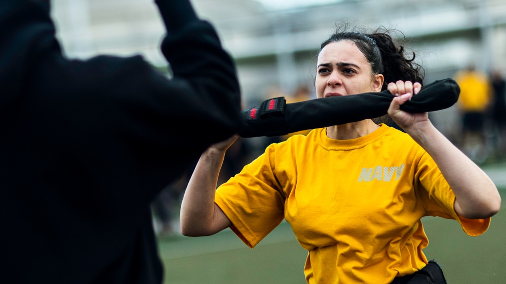 George Washington Sailors Participate in an OC Spray Course