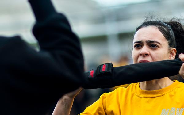George Washington Sailors Participate in an OC Spray Course