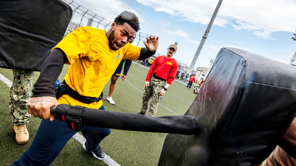 George Washington Sailors Participate in an OC Spray Course