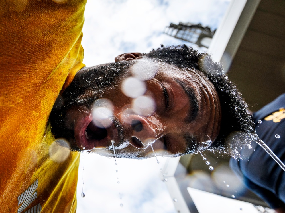 George Washington Sailors Participate in an OC Spray Course