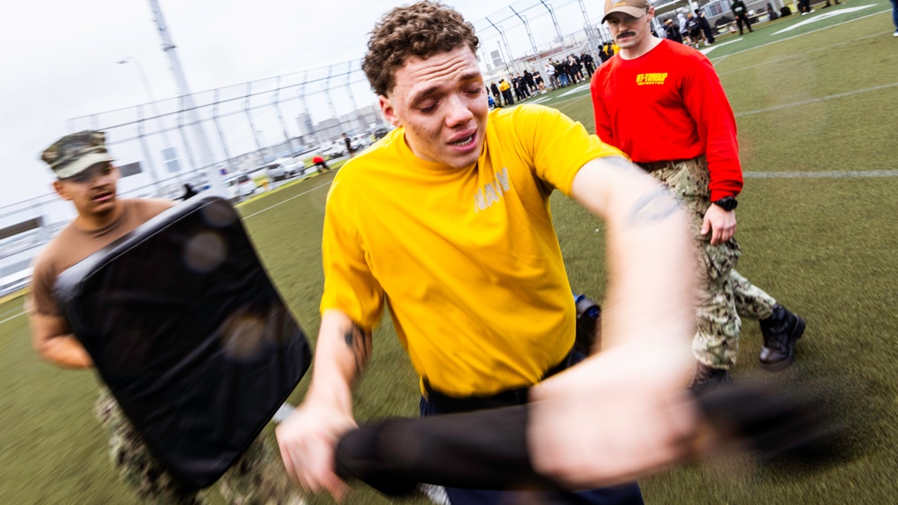 George Washington Sailors Participate in an OC Spray Course