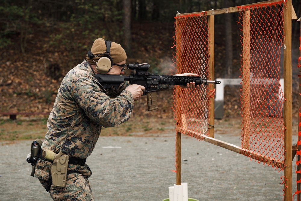 Marines Compete in Multi-Weapon Match During Marine Corps Marksmanship Championship