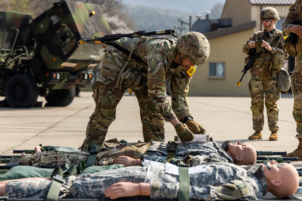Soldiers Prep for Expert Field Medical Badge Testing on Camp Casey