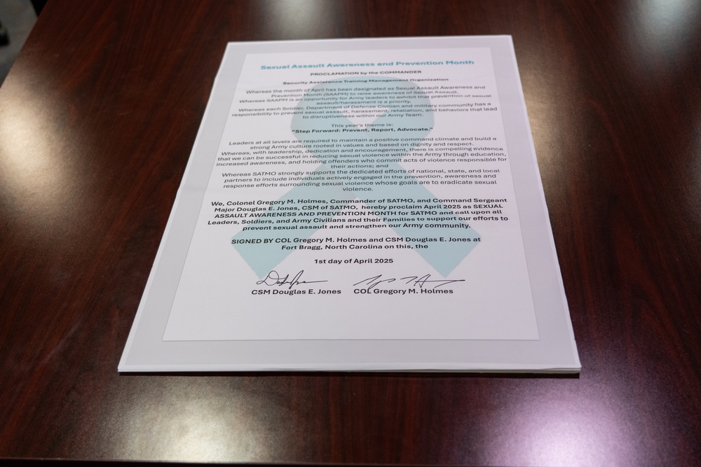 Sexual Assault Awareness and Prevention Month Proclamation signing