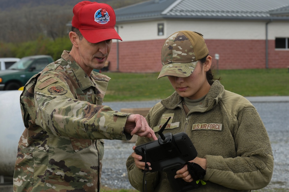 The 201st RED HORSE Squadron leads a GPS surveying course