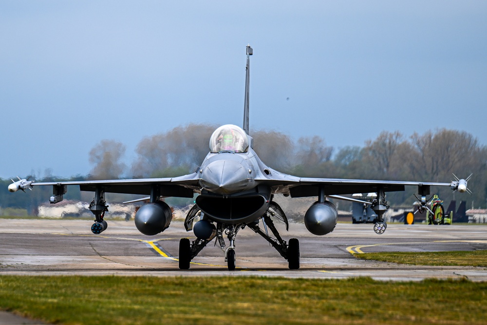 555th FS conducts a sortie for Combat Archer UK