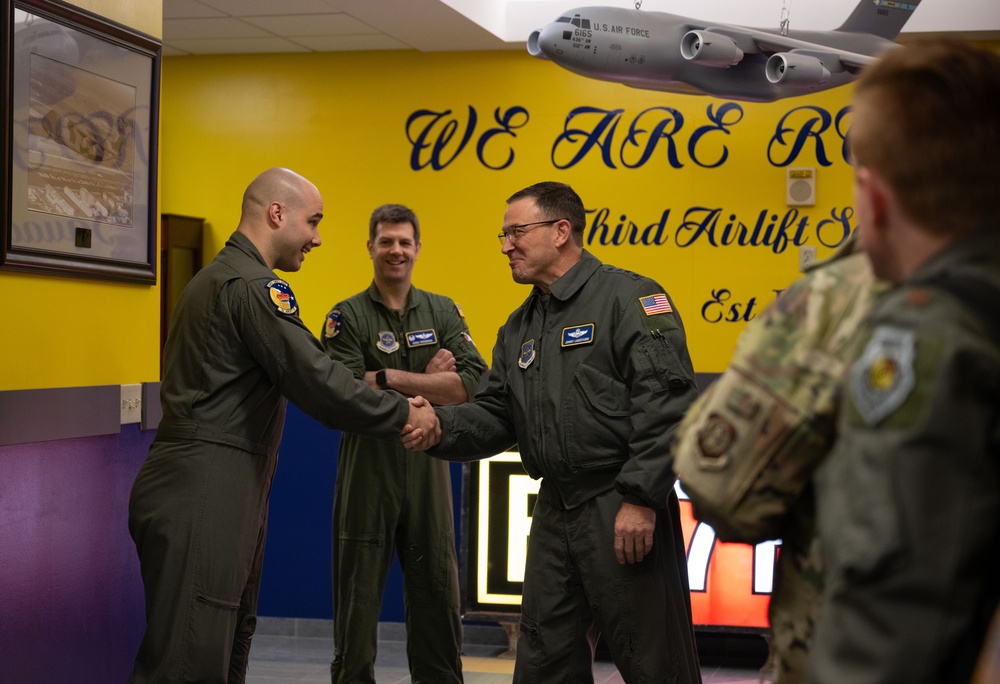 Gen. Lamontagne and CMSgt Newman visit Dover AFB