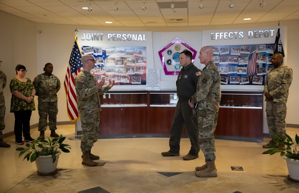 Gen. Lamontagne and CMSgt Newman visit Dover AFB