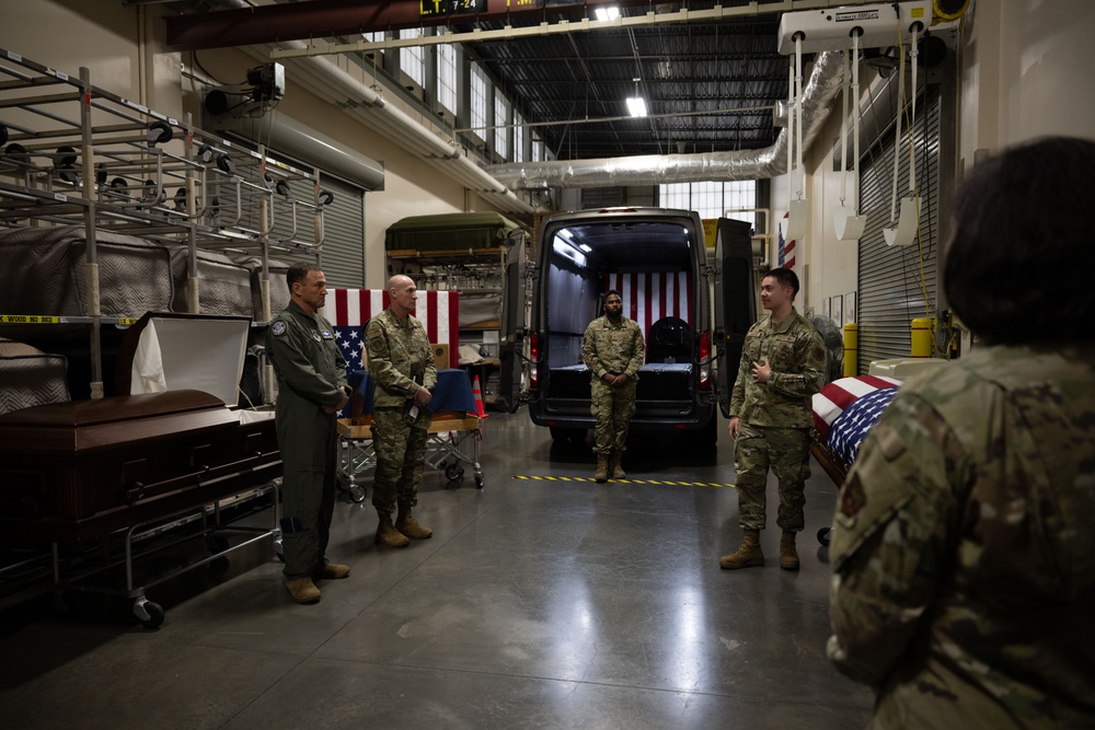 Gen. Lamontagne and CMSgt Newman visit Dover AFB