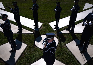 Precision in practice; MacDill Honor Guard rehearse military honors ceremonies