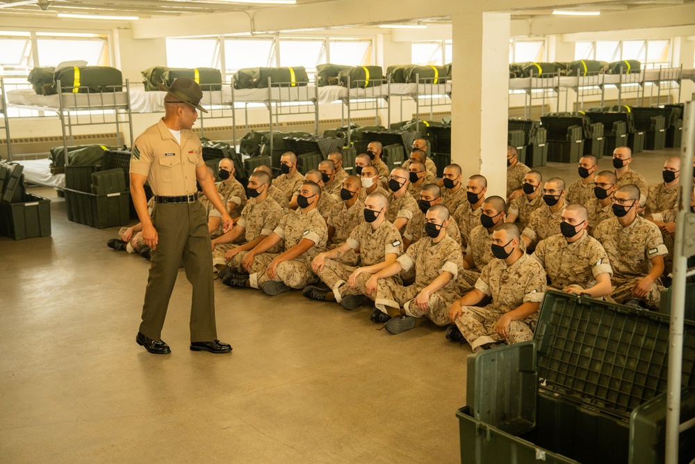 Fox Company meets their Drill Instructors