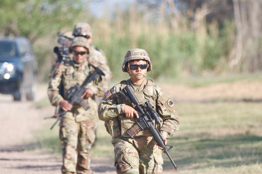 277th Support Maintenance Company, conducts joint patrol along the Southern Border