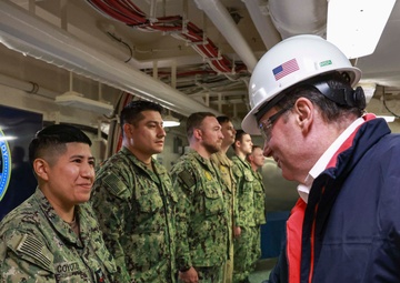Secretary of the Navy John Phelan Visits PCU John F. Kennedy (CVN 79)