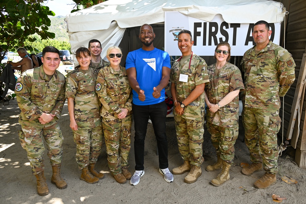 LAMAT 25: Reserve Citizen Airmen provide first aid relief for cross channel swim