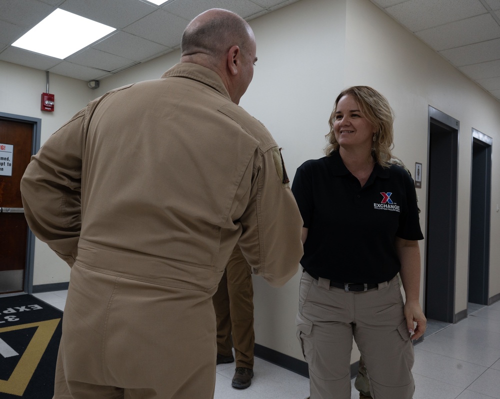 AAFES team visits the 379th Air Expeditionary Wing leadership team