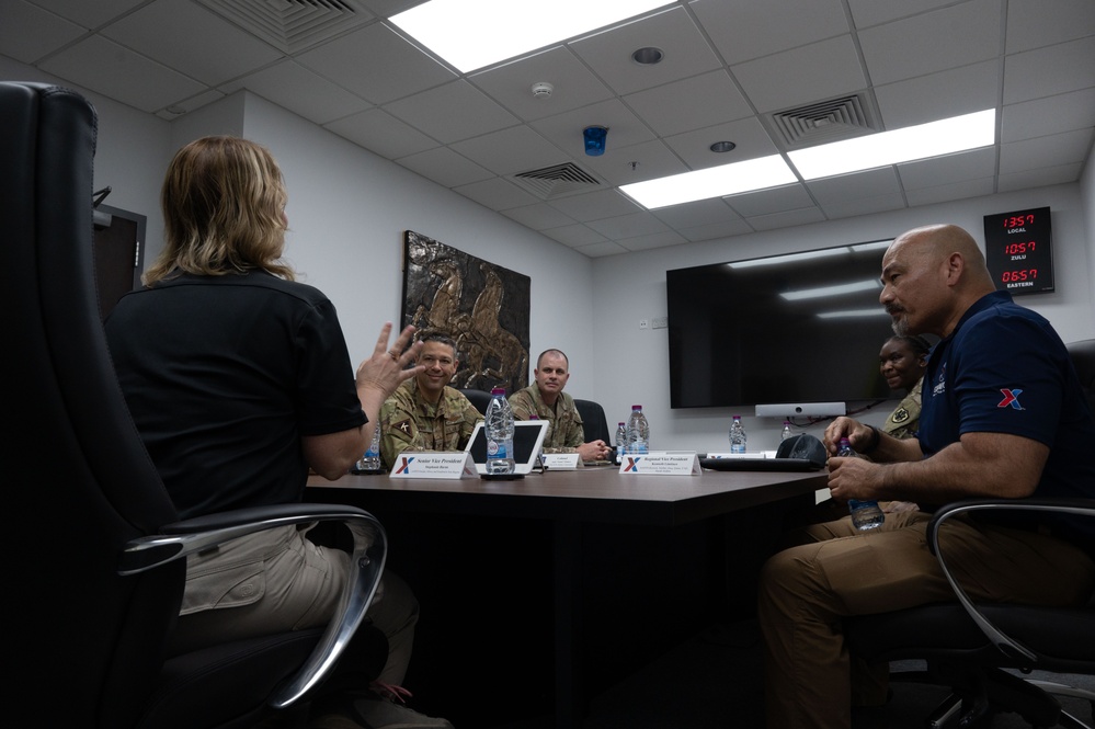 AAFES team visits the 379th Air Expeditionary Wing leadership team
