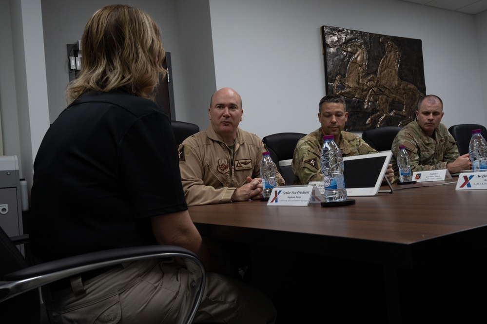AAFES team visits the 379th Air Expeditionary Wing leadership team