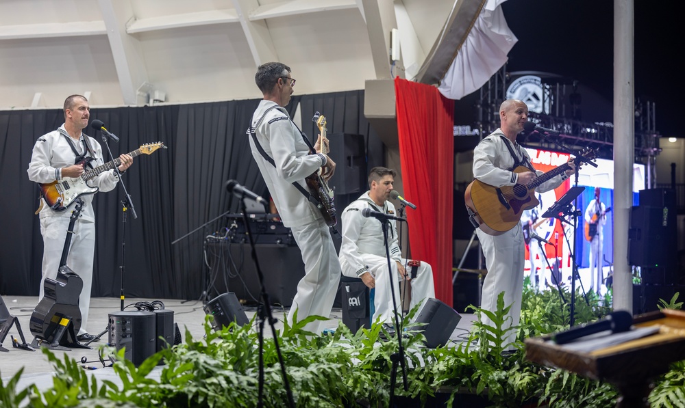 U.S Navy Pacific Fleet Band performs during American Samoa Navy Week