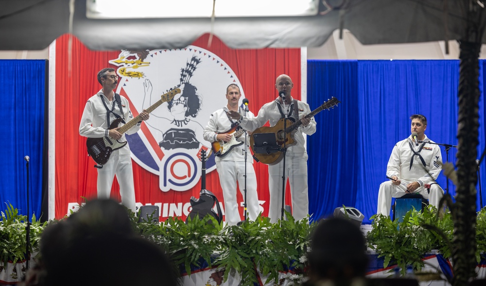 U.S Navy Pacific Fleet Band performs during American Samoa Navy Week
