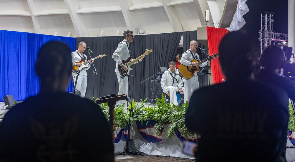 U.S Navy Pacific Fleet Band performs during American Samoa Navy Week