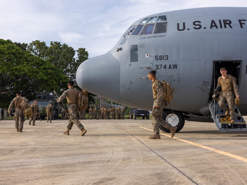 Balikatan 25: Marine Rotational Force – Darwin 25.3 arrives to Puerto Princesa