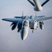 Strike Eagles in-air refuel for Operation Inherent Resolve