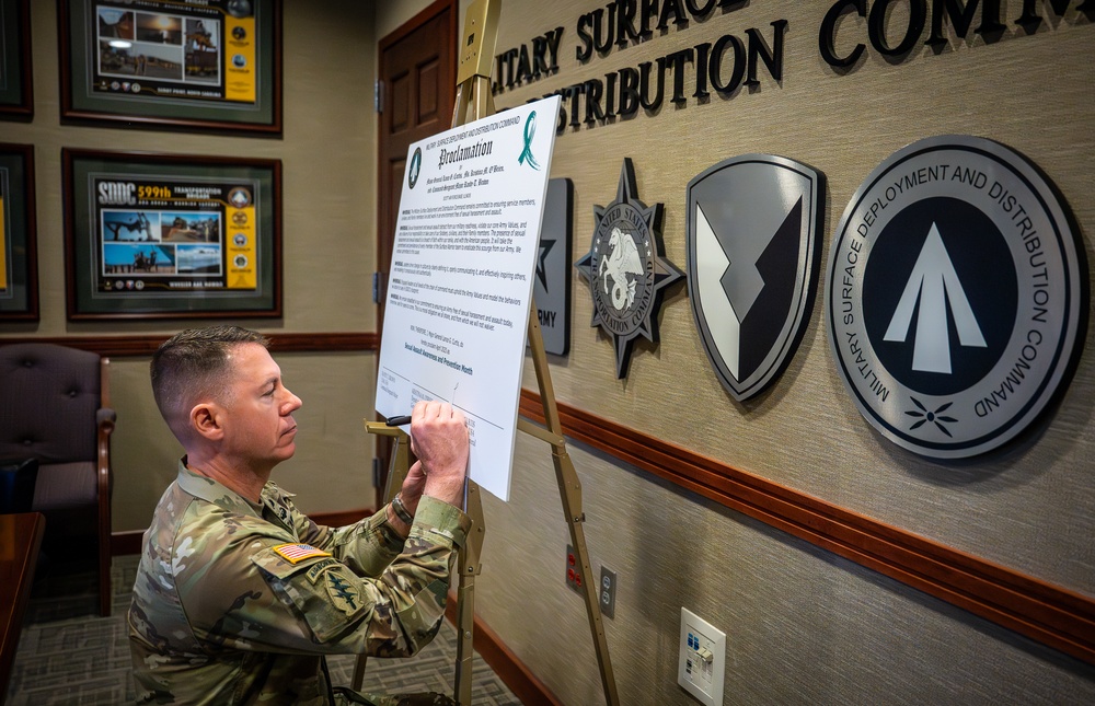 SDDC leadership signs Proclamation to recognize April as SAAPM