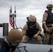 U.S.S. Stockdale conducts small-boat operations with U.S. Coast Guard