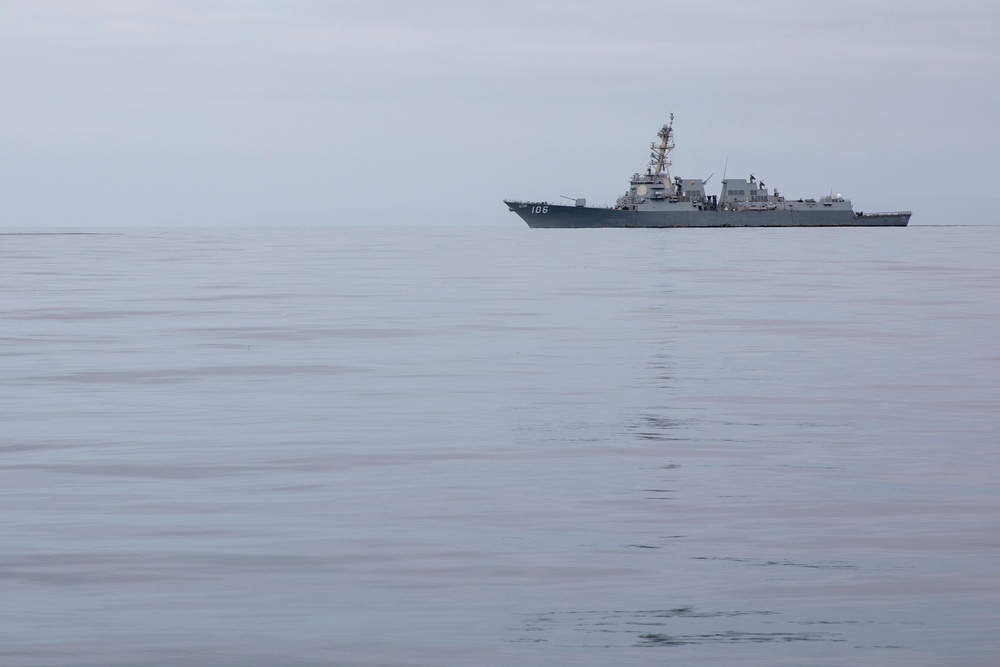 Stockdale conducts small-boat operations with U.S. Coast Guard