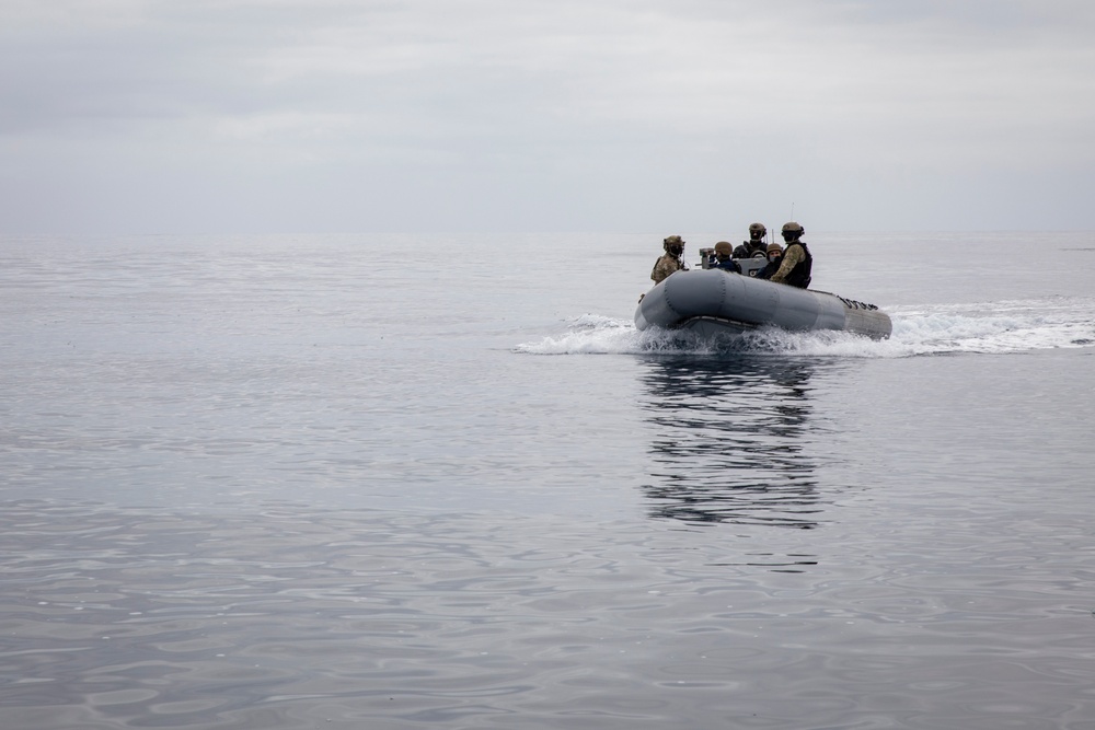 Stockdale conducts small-boat operations with U.S. Coast Guard