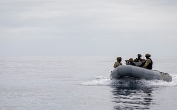 Stockdale conducts small-boat operations with U.S. Coast Guard