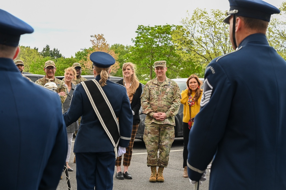 Space Force leaders visit Honor Guard, Band members