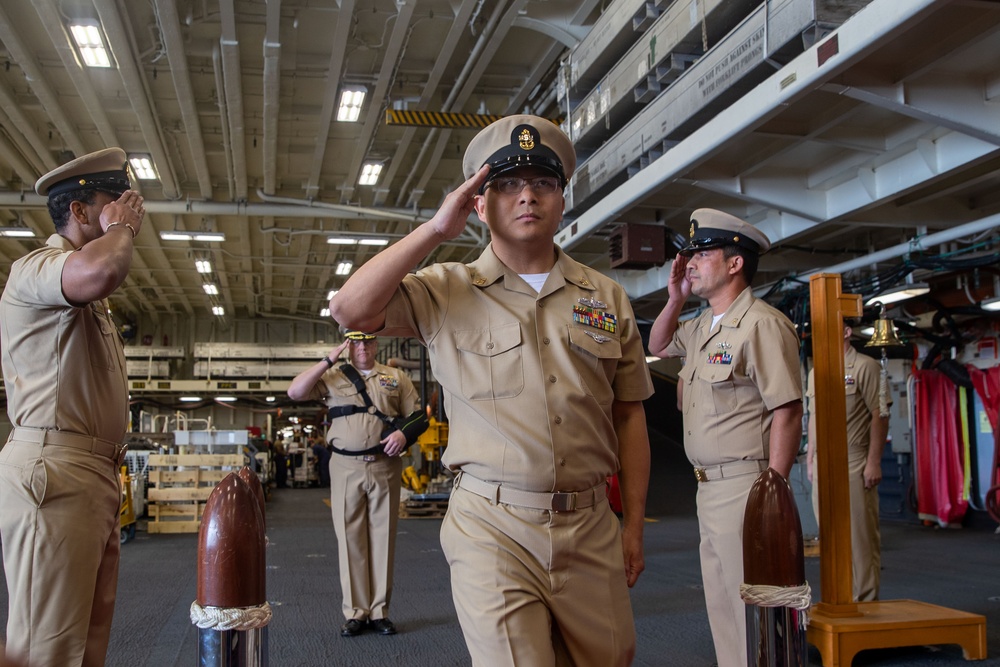 Chief Warrant Officer Li’s Commissioning Ceremony Aboard USS Tripoli