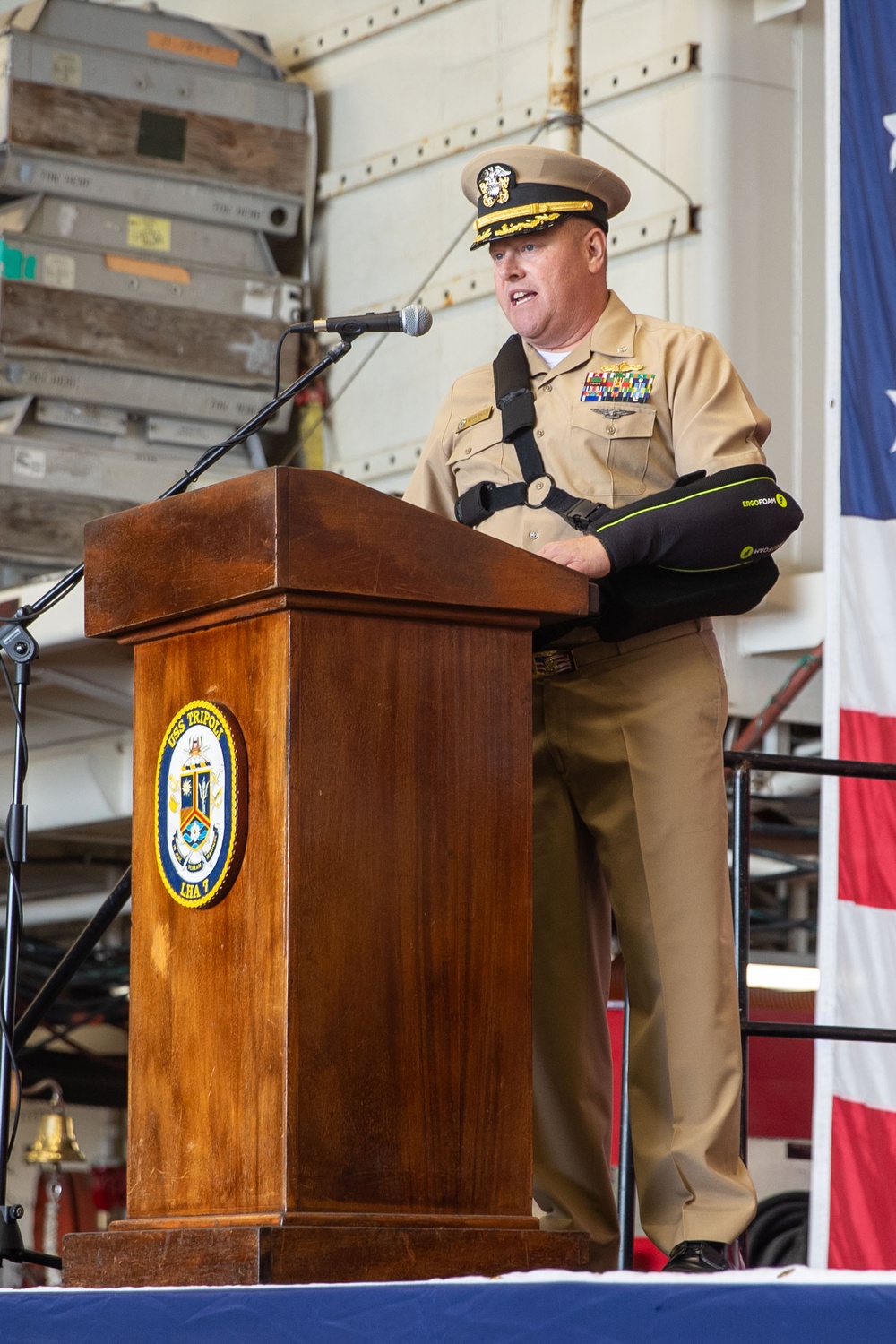 Chief Warrant Officer Li’s Commissioning Ceremony Aboard USS Tripoli