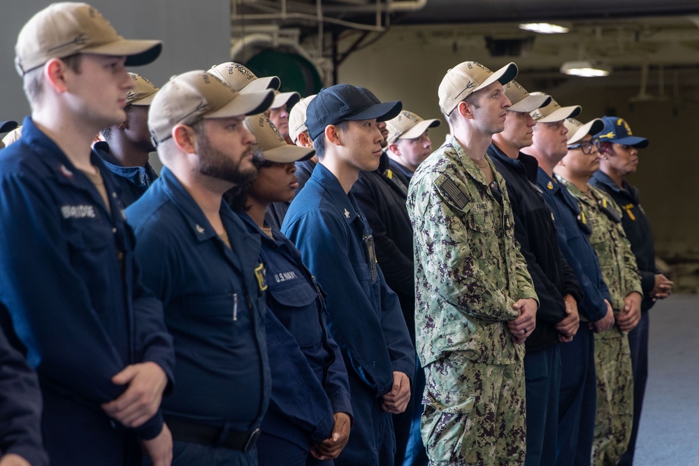 Chief Warrant Officer Li’s Commissioning Ceremony Aboard USS Tripoli
