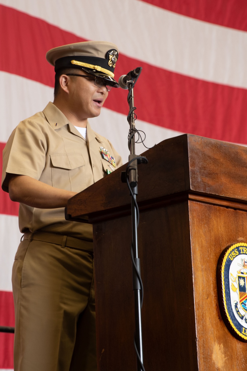 Chief Warrant Officer Li’s Commissioning Ceremony Aboard USS Tripoli