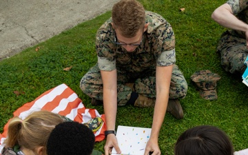Marines and Sailors with MWHS-3 visit Dorris Miller Elementary School
