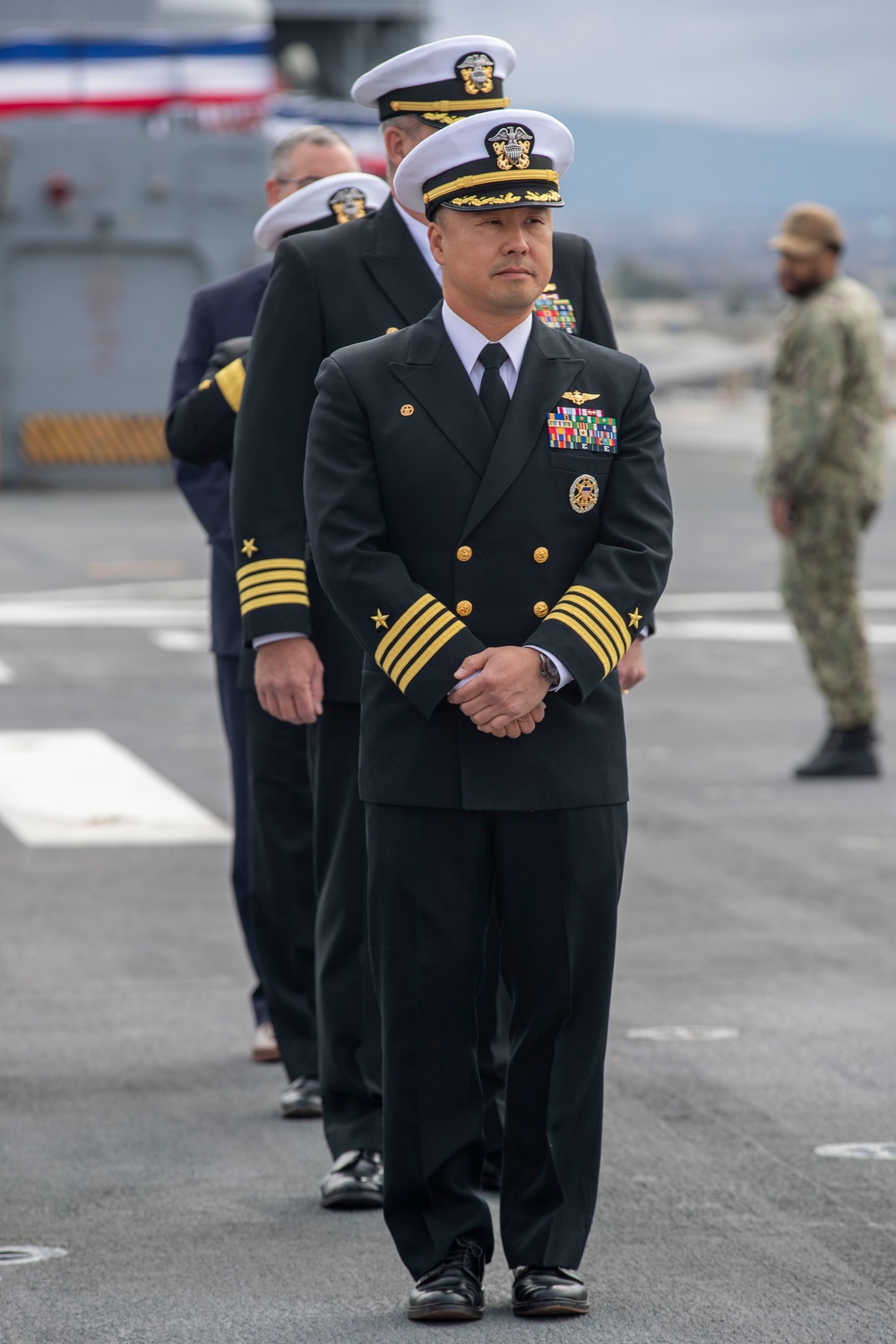 USS Tripoli Holds Change of Command Ceremony