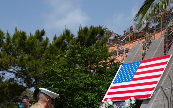 Shikina family hosts U.S. service members at Ishigaki Memorial Ceremony 80th anniversary