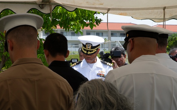 Shikina family hosts U.S. service members at Ishigaki Memorial Ceremony 80th anniversary