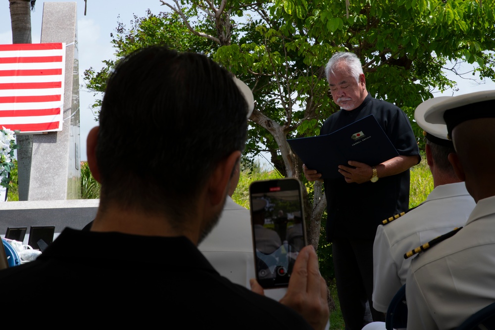 Shikina family hosts U.S. service members at Ishigaki Memorial Ceremony 80th anniversary