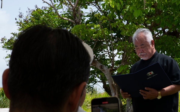 Shikina family hosts U.S. service members at Ishigaki Memorial Ceremony 80th anniversary