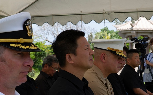 Shikina family hosts U.S. service members at Ishigaki Memorial Ceremony 80th anniversary