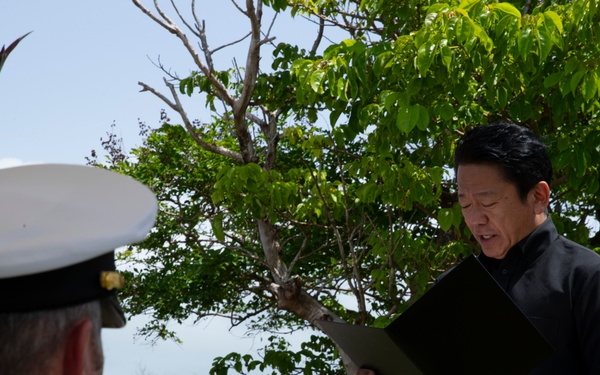Shikina family hosts U.S. service members at Ishigaki Memorial Ceremony 80th anniversary