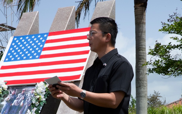 Shikina family hosts U.S. service members at Ishigaki Memorial Ceremony 80th anniversary