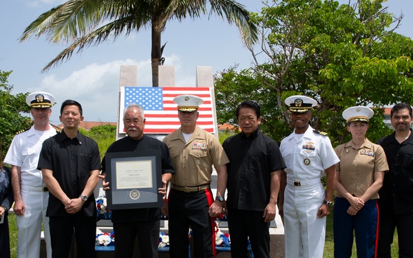 Shikina family hosts U.S. service members at Ishigaki Memorial Ceremony 80th anniversary
