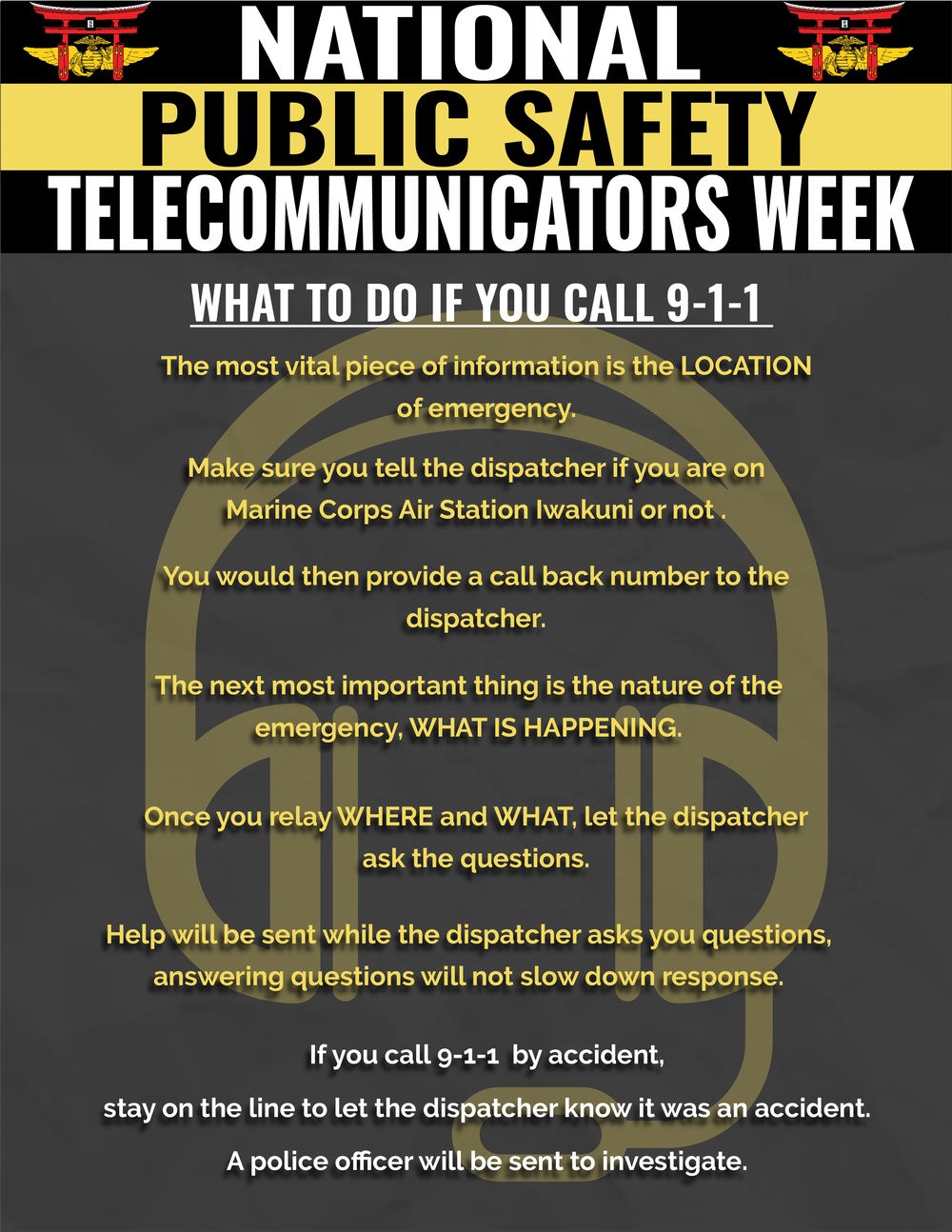 National Public Safety Telecommunicators Week Graphic