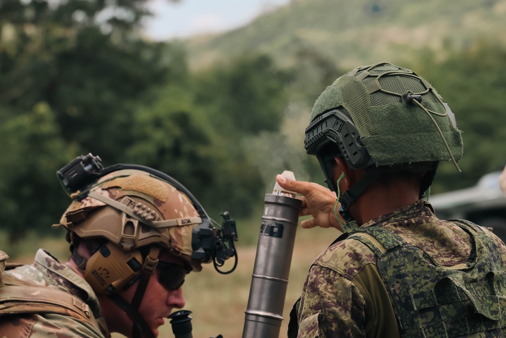 Partner Forces Conduct Mortar Live Fire During Salaknib 2025
