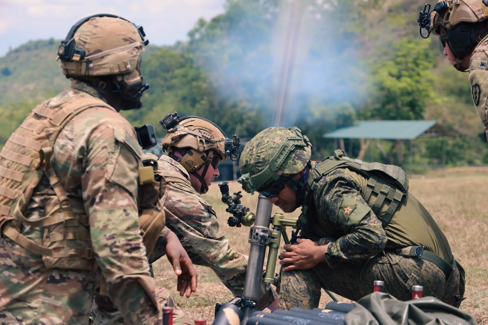 Partner Forces Conduct Mortar Live Fire During Salaknib 2025