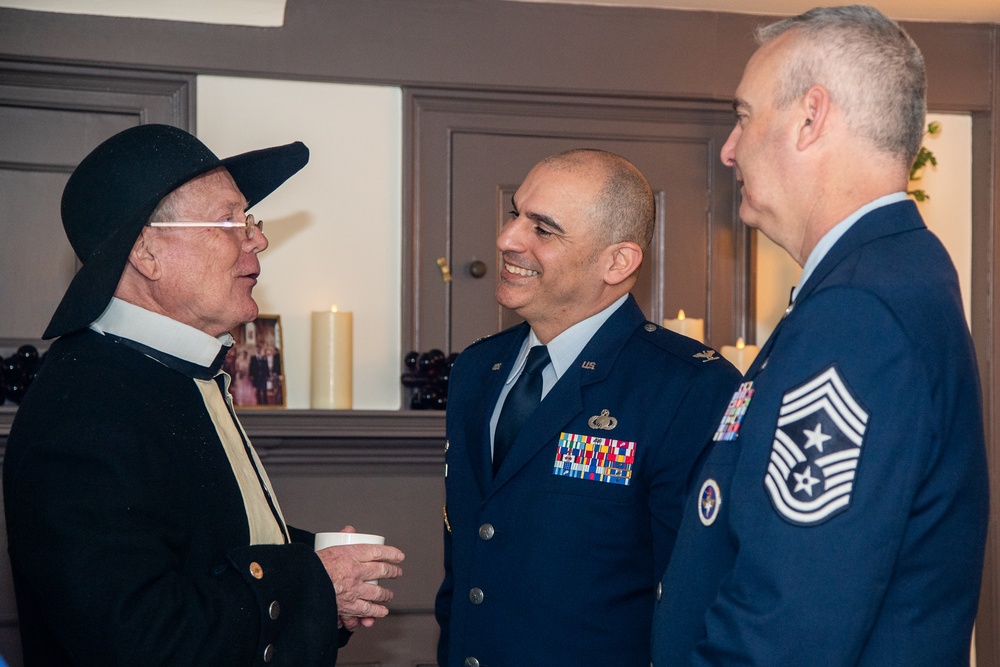 Installation leadership participates in Bedford Liberty Pole Capping